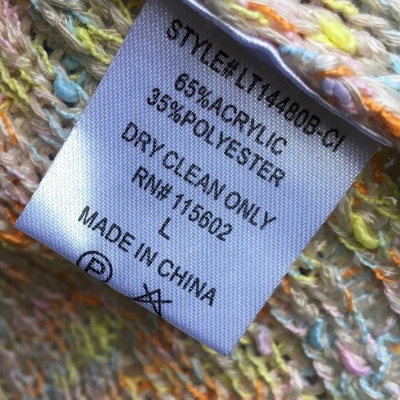 NWT Lush Gianna Knit Ribbed Long Sleeve Sweater L - Picture 7 of 7